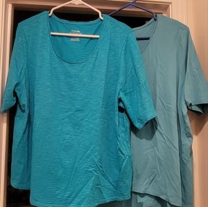 2 Chico's t-shirts green Size 3